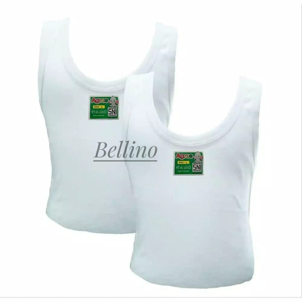 Singlet Anak Kecil Balita Agree Unisex Golden Nick Putih Polos Size S M L XL XXL Singlet Balita