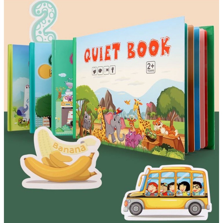 Maninan Anak QUIET BOOK Buku Aktivitas Anak Edukasi Velcro Activity