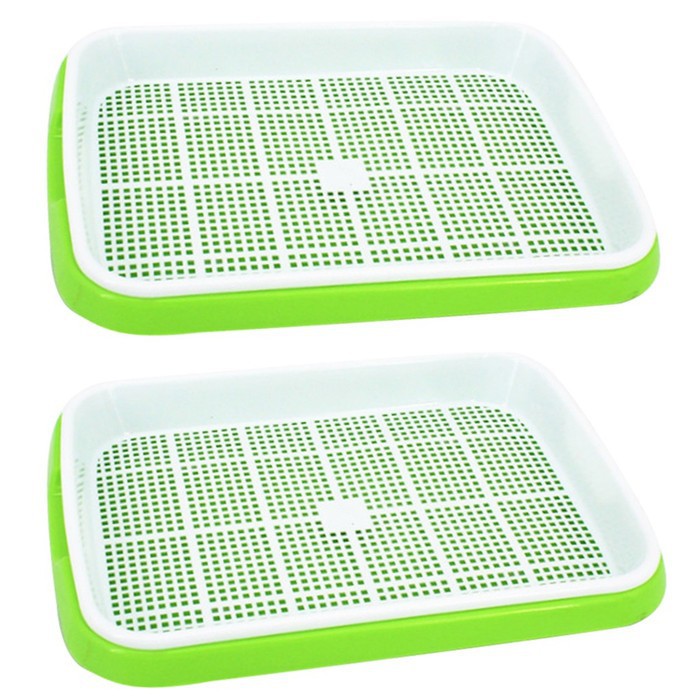2 Set Tray Bibit Benih Tanaman Hidroponik Dua Lapis