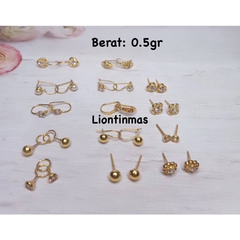 Anting Emas & Giwang Emas Muda