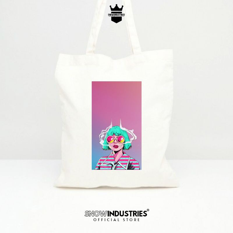 Tote Bag Wanita Pria Baby Kanvas Fashion Pop Art