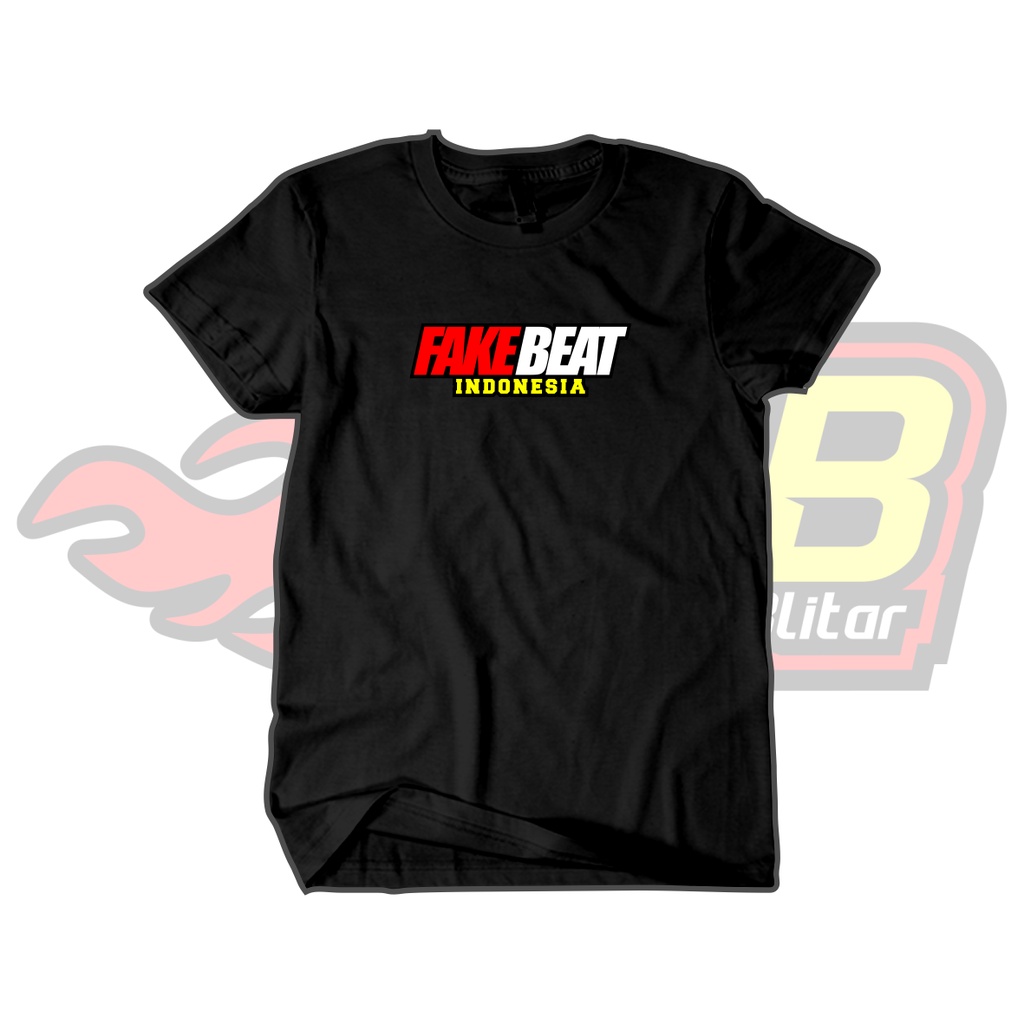 Kaos Distro Fake Beat Idonesia Katun Combed