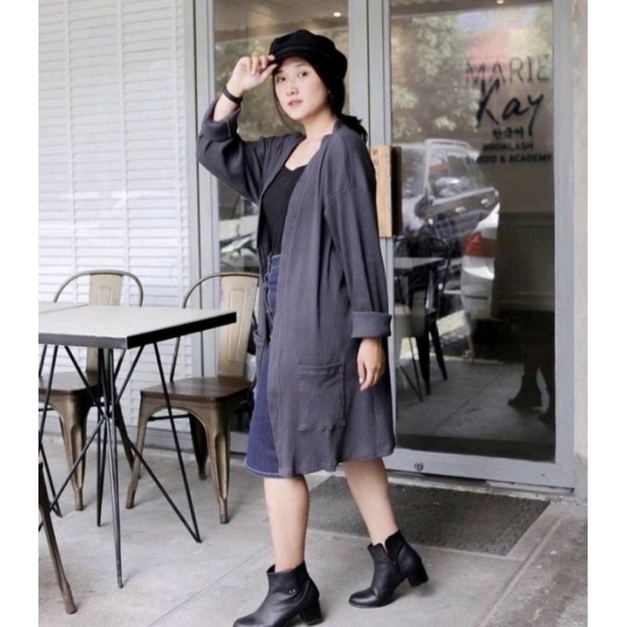 DC_LONG CARDYGAN BELE/ATASAN RAJUT WANITA/BAJU RAJUT OVERSIZE