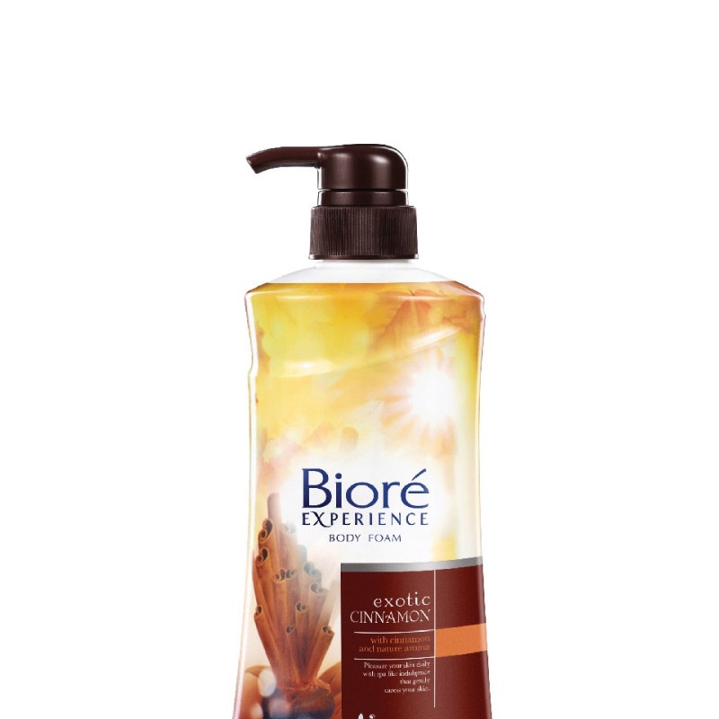 Biore Experience Body Foam Exotic Cinnamon Pump 550ml