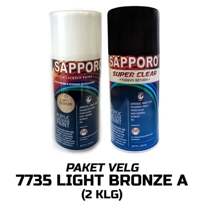 PAKET SAPPORO VELG 7735 LIGHT BRONZE A CAT VELG MOTOR TERBAIK