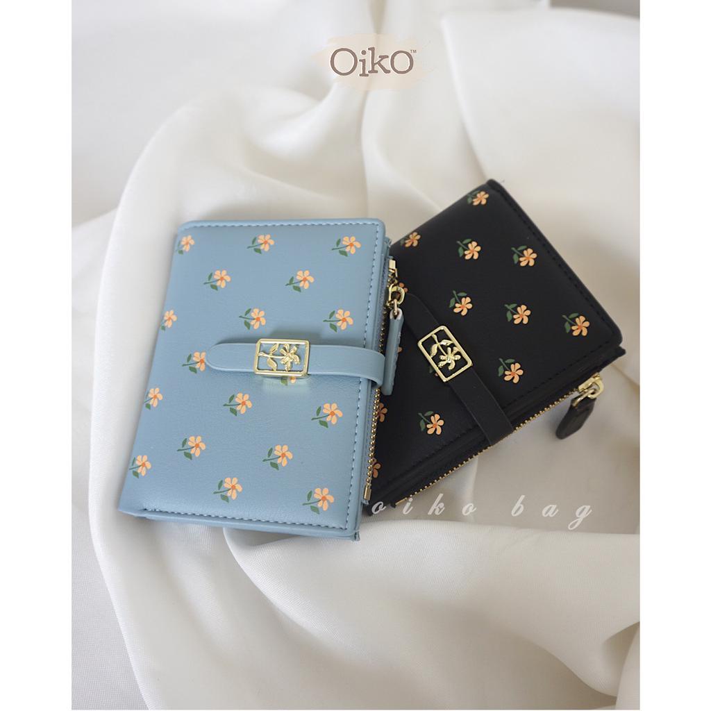 DOMPET WANITA KECIL OIKO FLOWER WALLET / DOMPET LIPAT / CARD HOLDER / DOMPET KARTU / DOMPET LUCU