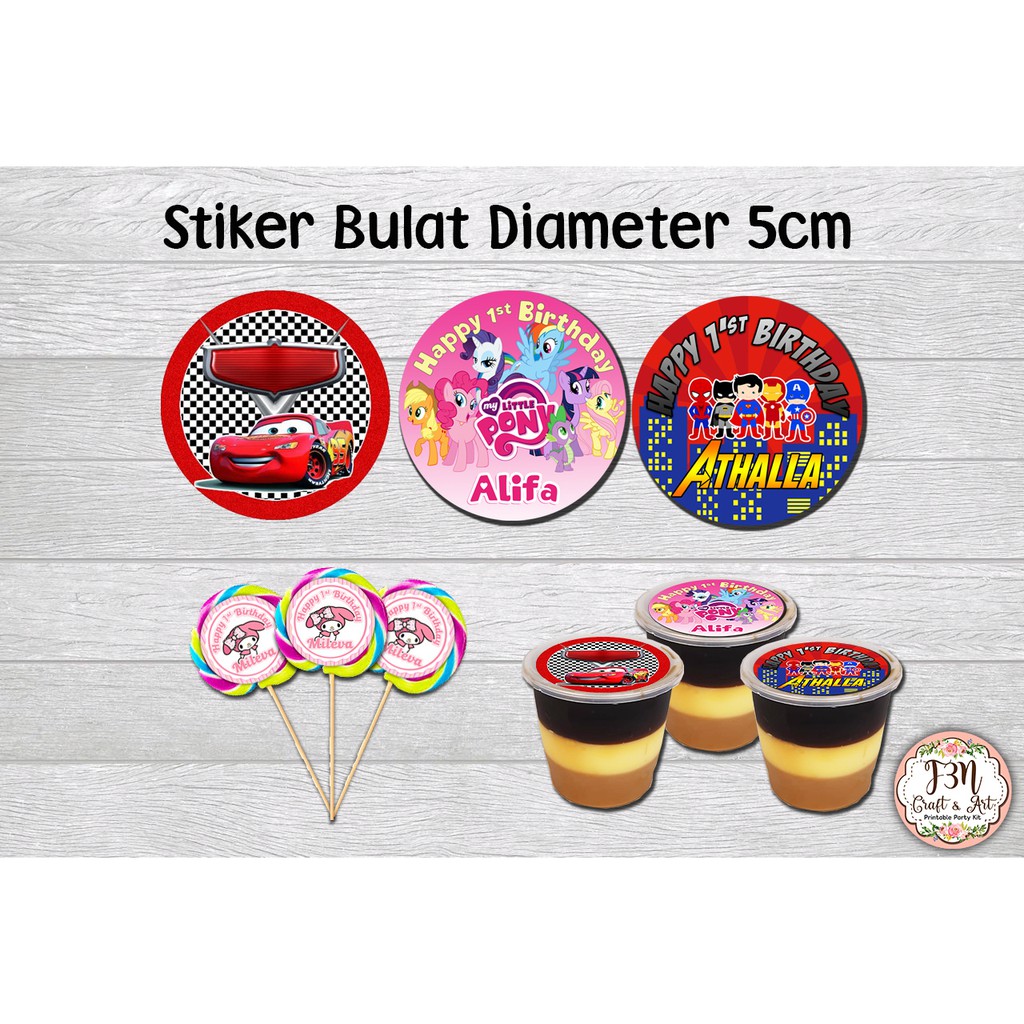 

Stiker Bulat Diameter 5 cm