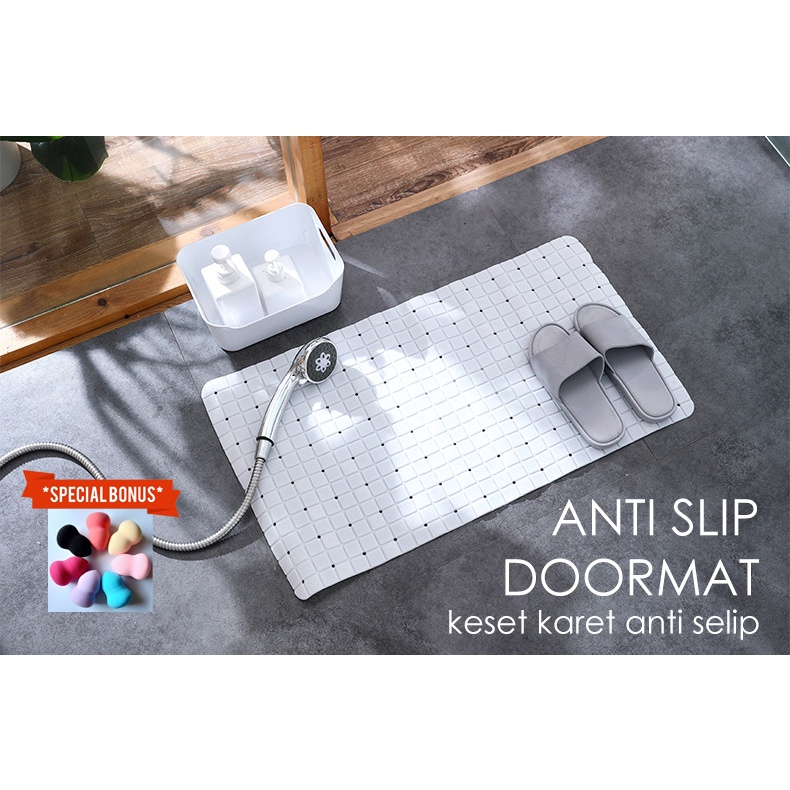 HA 37 Keset SUDOKU Ori Bathroom Mat Keset Kamar Mandi PVC Karet Penghisap  72 x 38