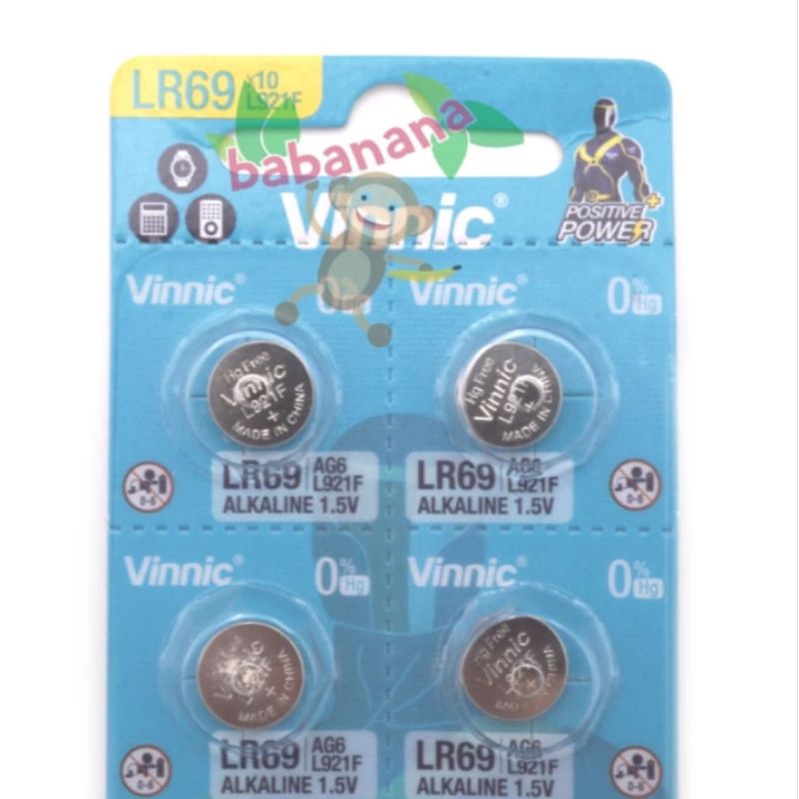 Baterai Vinnic LR69 L921F AG6 battery kancing button remote jam