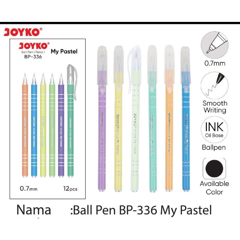 

Pulpen Joyko Pastel BP-336 (1pcs)