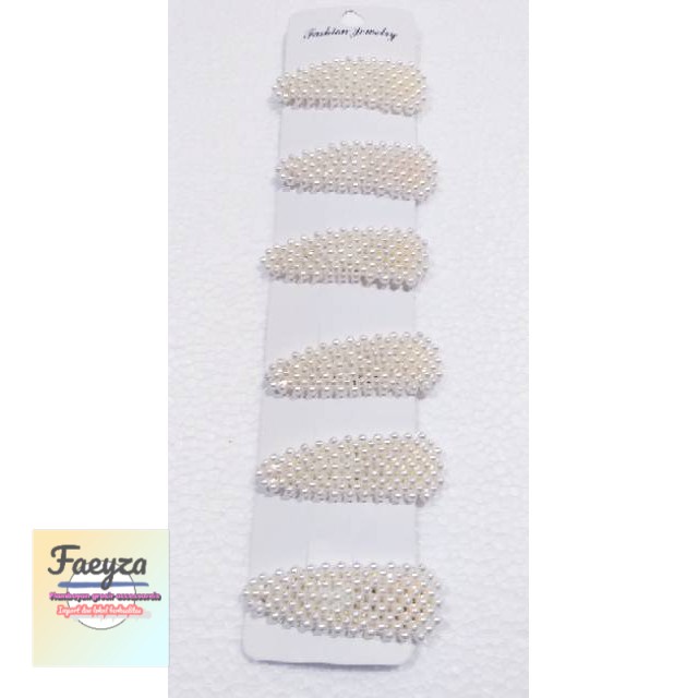 grosir   Jepit gaya korean 6 pcs pearl hairclips #003