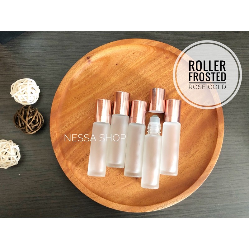 Botol Roller Kaca Frosted 10 ml/ Doff/ Rollon Roll on TEBAL