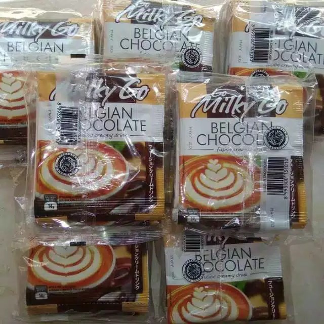 

Milky Go belgian chocolate- - susu coklat bubuk sasetan - minuman creamy ala cafe - 14g | isi 5