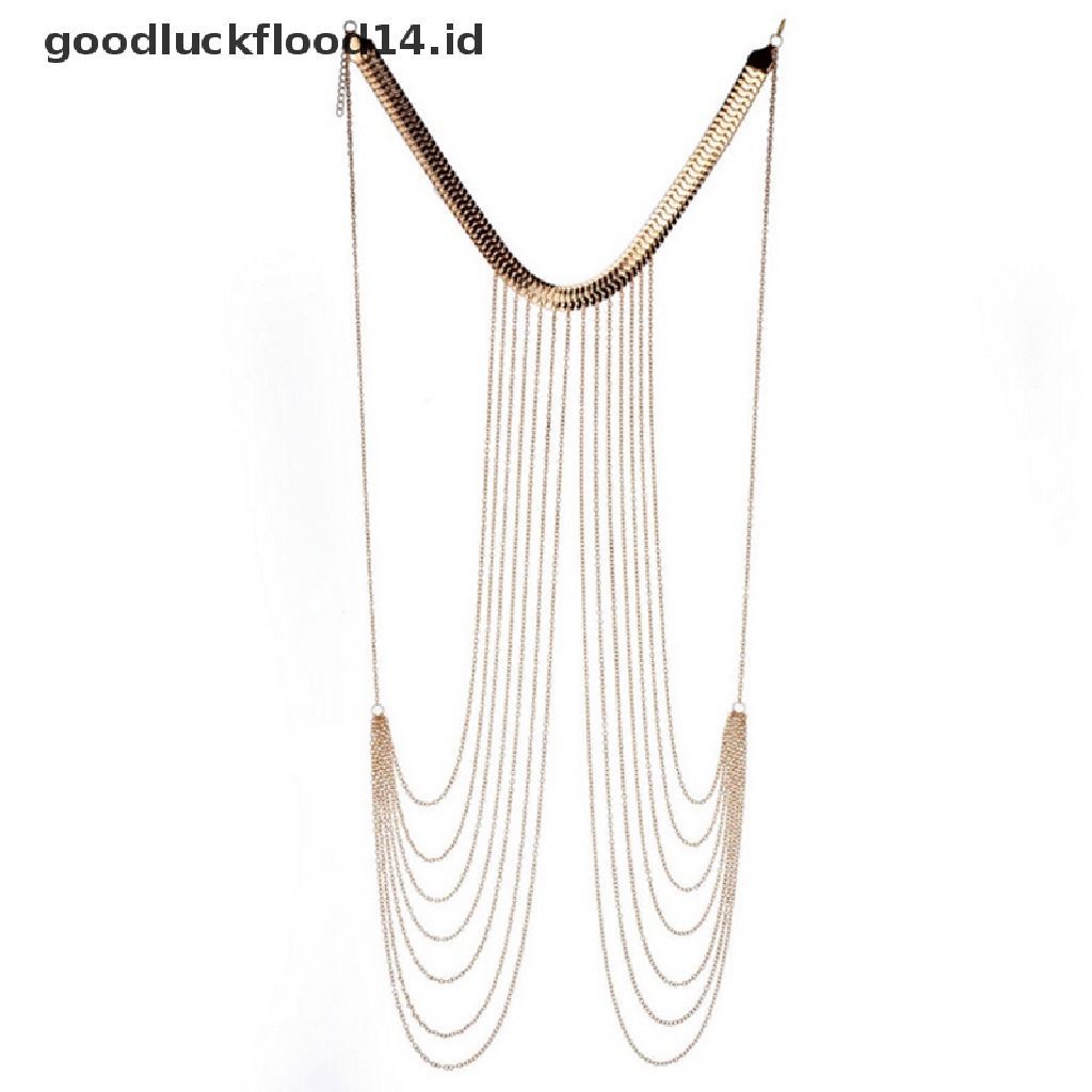 [OOID] Hot Sexy Body Chain Necklaces Tassel Alloy Long Necklace Female Fashion Jewelry ID