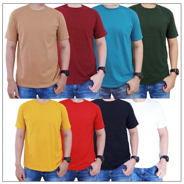 Kaos Polos Warna Kuning Lengan Pendek Cotton Combed 24s Kaos Polos Pria Wanita S M