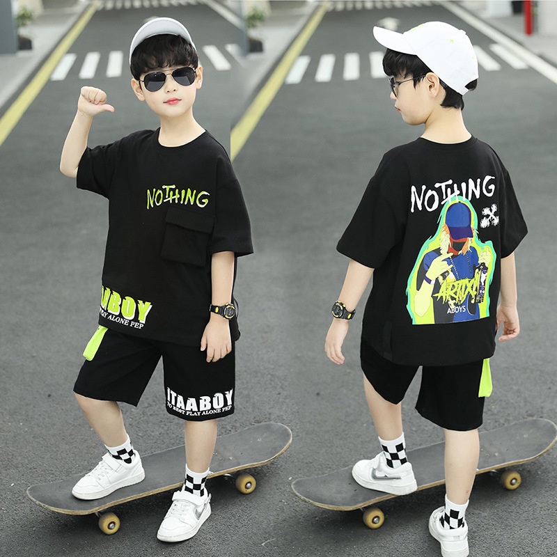 【Happy Baby】5-15Tahun Setelan Anak Laki Style Santai Dan Elegant  DT-13