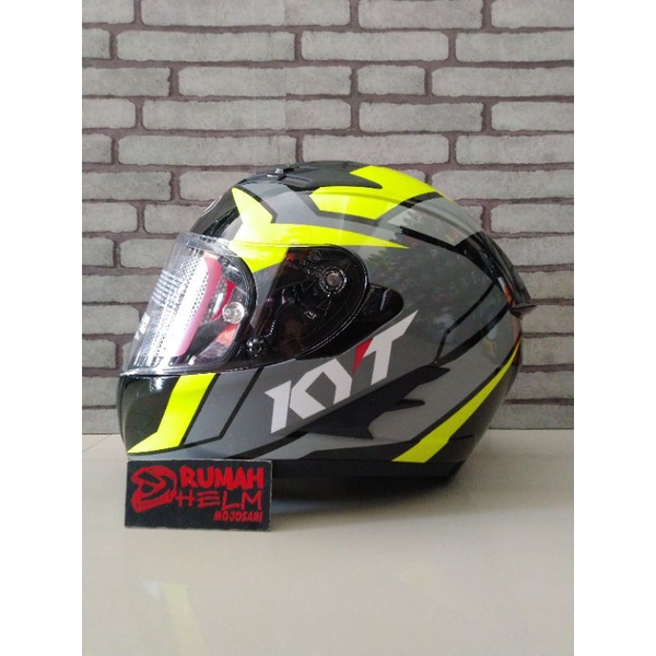 Helm KYT Falcon 2 FR Raid black fuxia yellowfluo flat visor