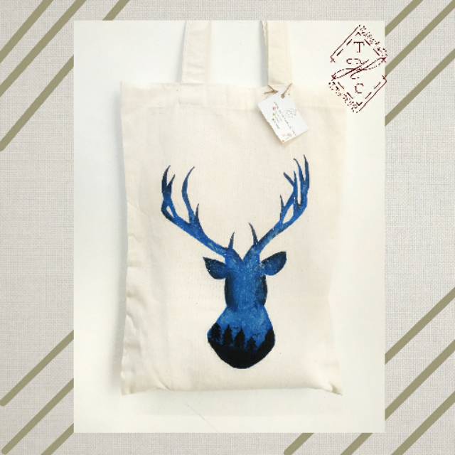 

Totebag Lukis - Deer Night Sky