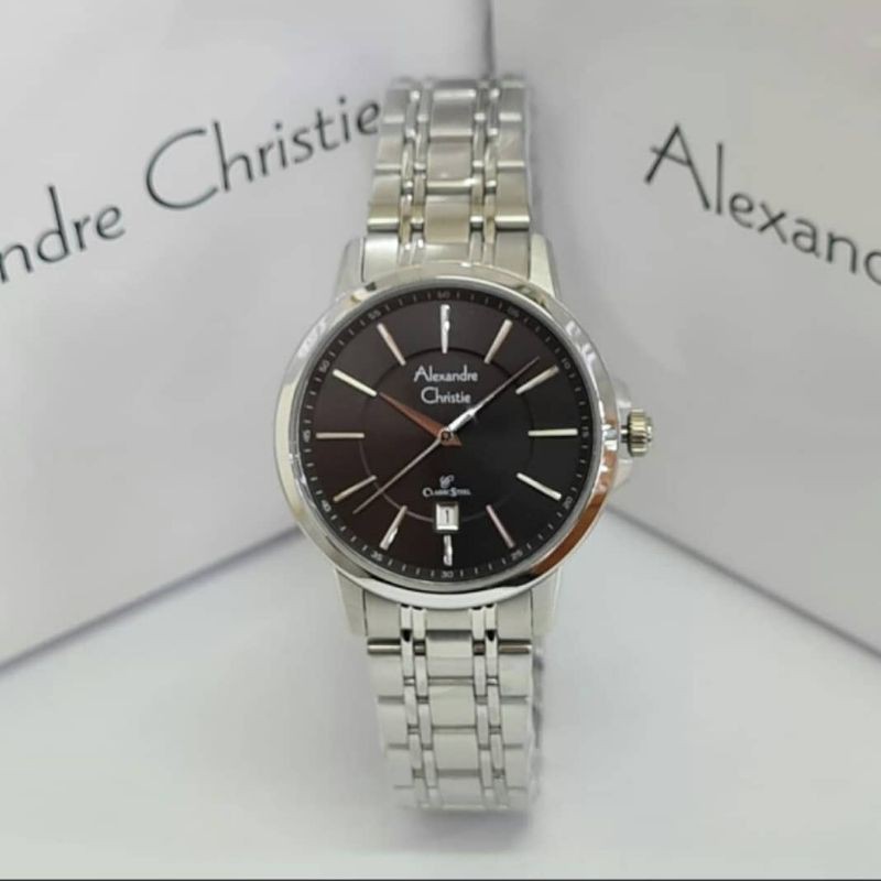 Jam Tangan Alexander Christie Wanita Silver Black ac8636