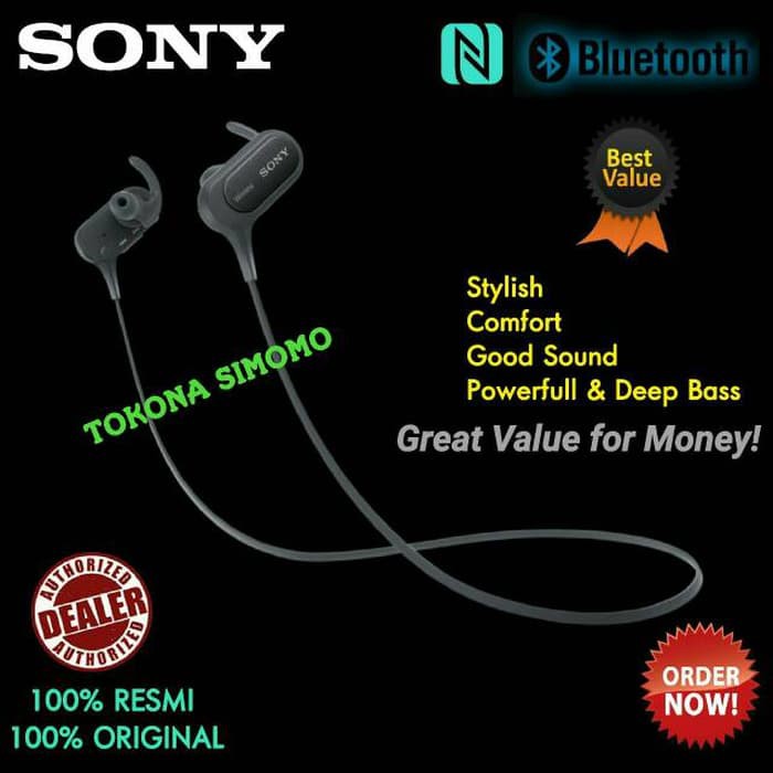 PROMO SONY MDR XB50BS Wireless In-Ear Sports Headphone Original MURAH