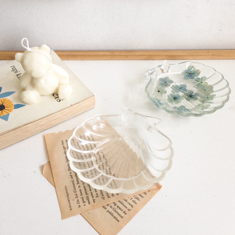 shell coaster / resin coaster / aesthetic coaster / coaster kerang / tatakan gelas