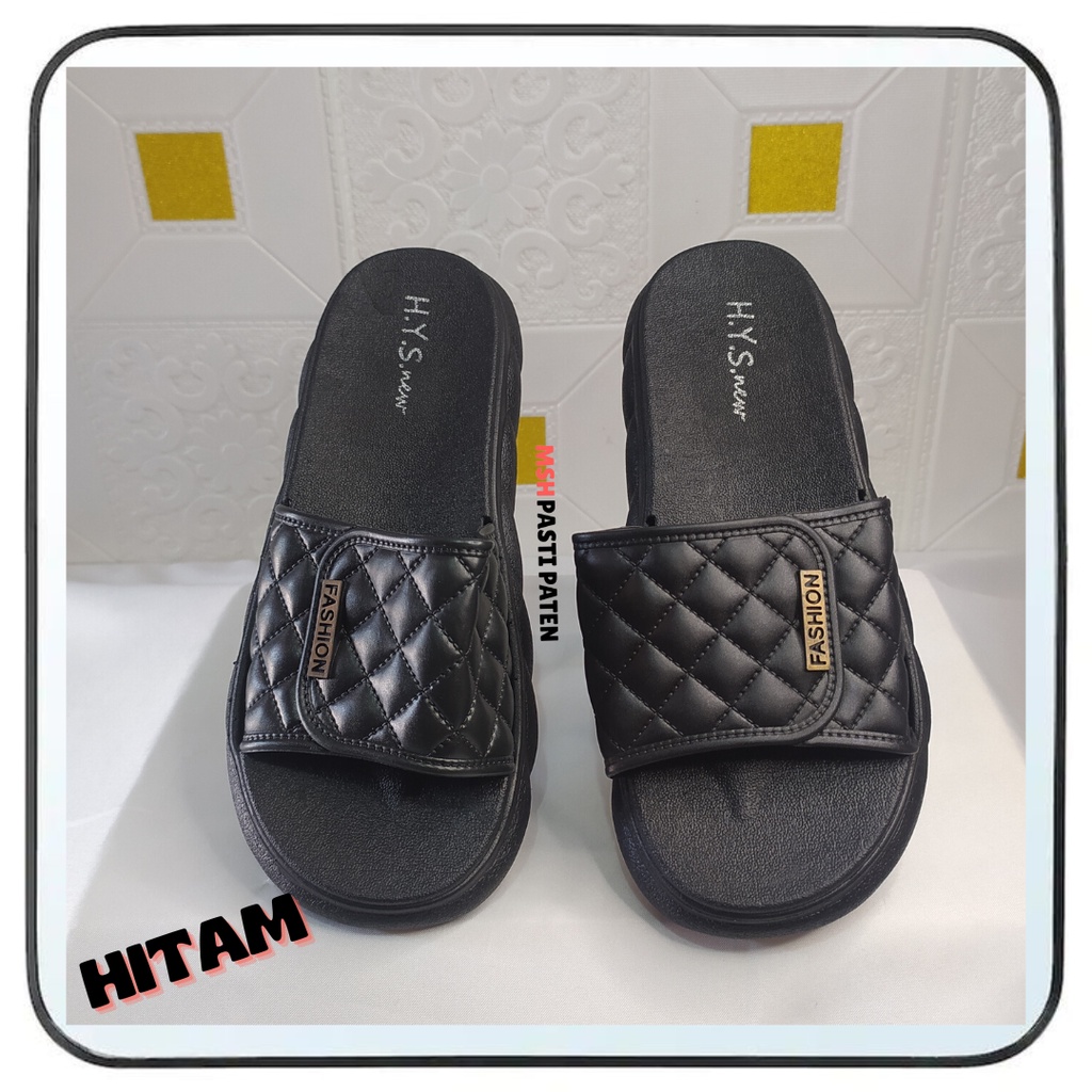 Sandal Jelly Selop Wedgses Wanita Terbaru Hys Ori