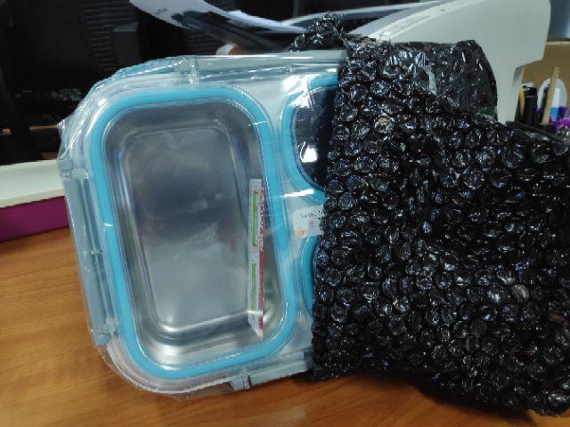 Tempat Makan Stainless Anti Tumpah Tedemei 6540 Pink Green Blue.