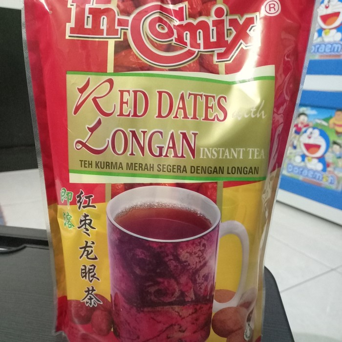 

In- Comix Red Dates With Longan Instant Tea/Teh Kurma Merah dgn Longan