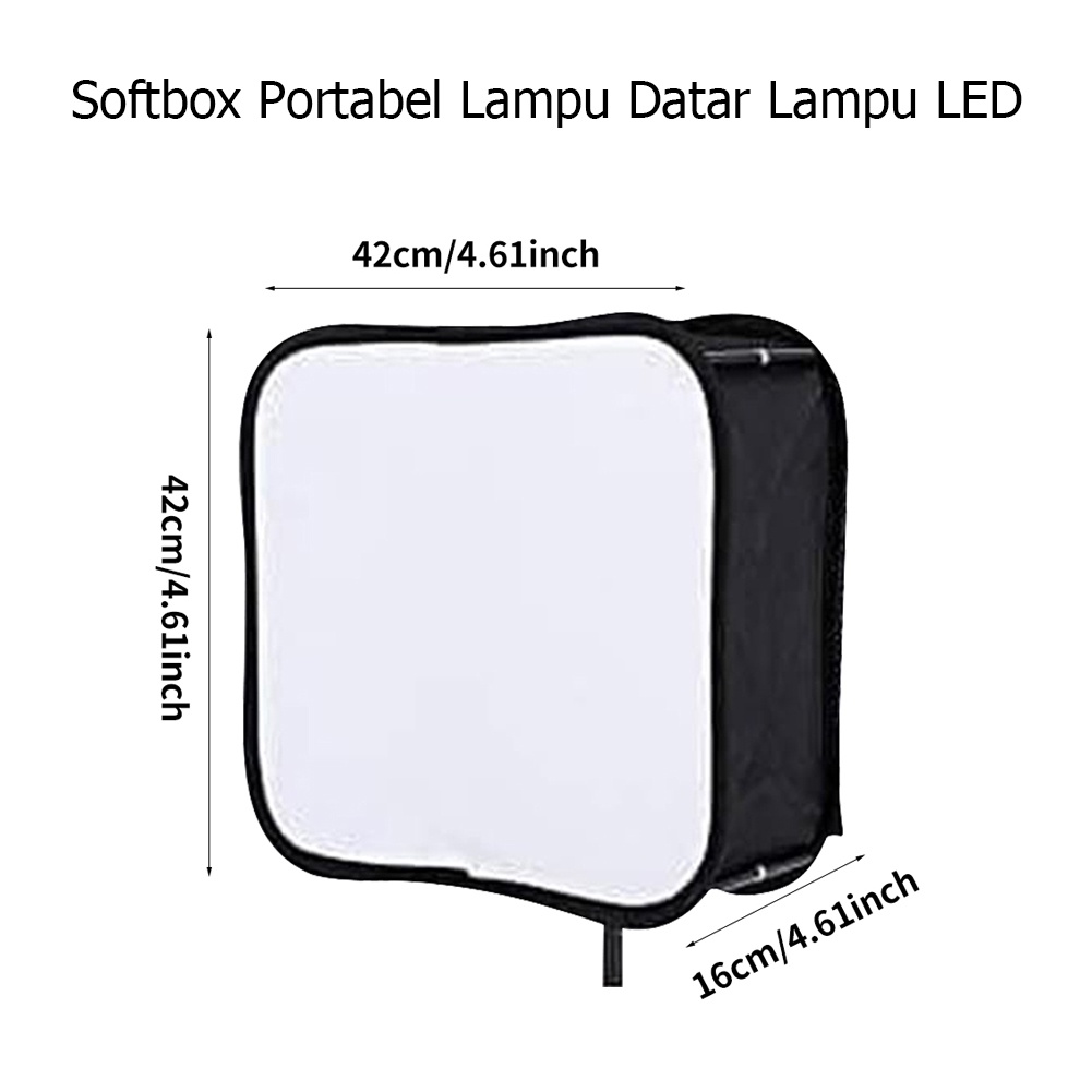 Lampu LED Flat Light Portable Softbox Yongnuo YN300 YN600 Aputure AL528 GVM 520 Universal God Bull Diffuser Light Board