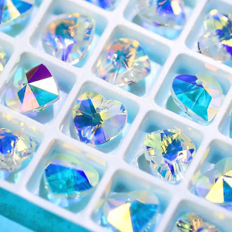 Crystal Heart Pendant | Liontin Kristal Bentuk Hati | Gratis Pengait Liontin