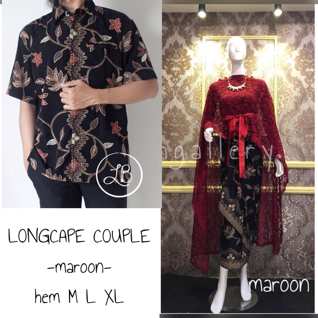 LONGCAPE COUPLE / KEBAYA COUPLE KONDANGAN / KEBAYA CAPE COUPLE
