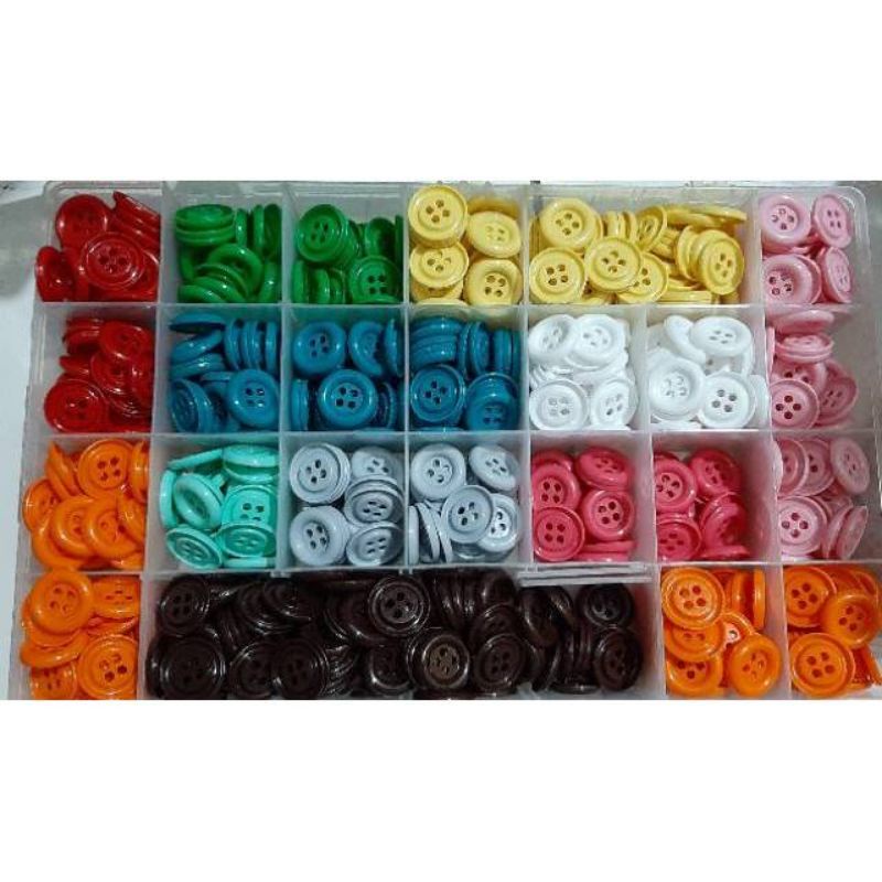 Kancing Plastik Besar Warna