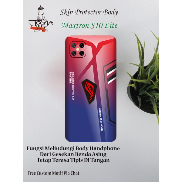 Dapat 2pcs Garskin Hp Maxtron S10 Lite Motif rog 3 - Free Custom Via Chat