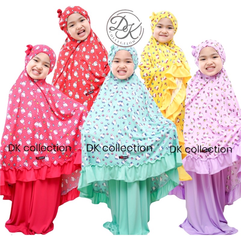 Mukena Anak Motif Hello kitty / Mukena anak Lucu