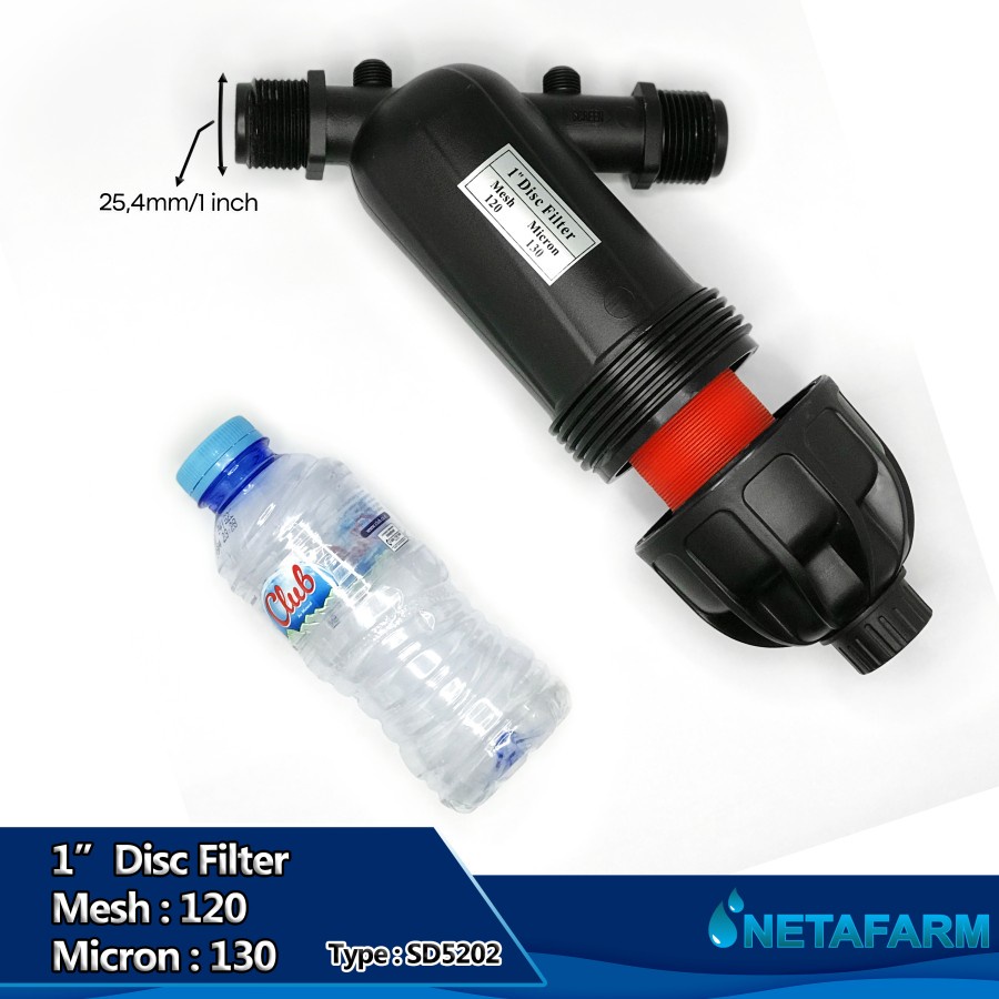 Disc Filter 1&quot; 120 Mesh NPT Sprayer Drip Irigasi Tetes - 1 Inch