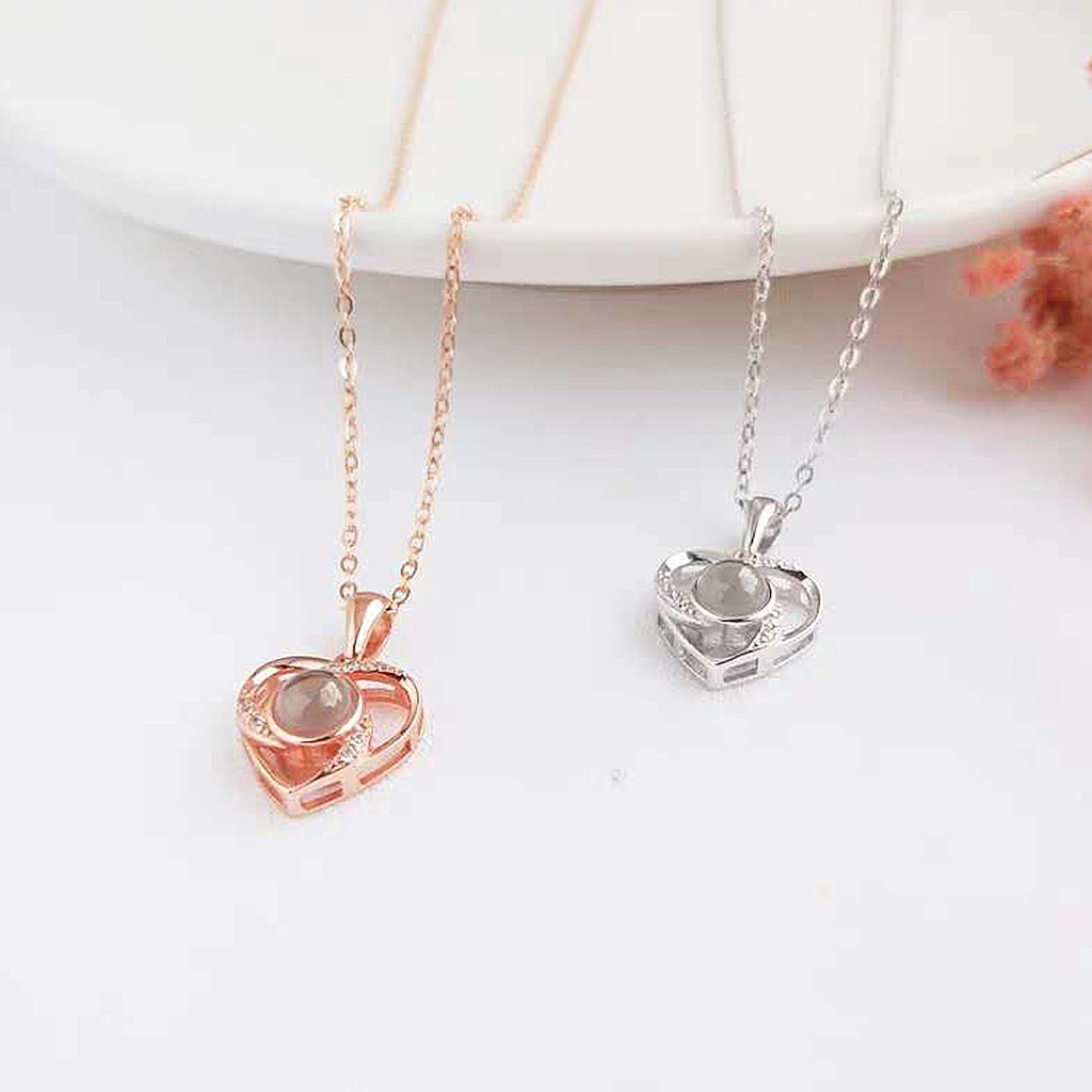 Hu Hu Hu Hu Hu Alat Bantu Pasang Kacamata♡ Kalung Bentuk Hati Adjustable Bahan Alloy Untuk Wanita