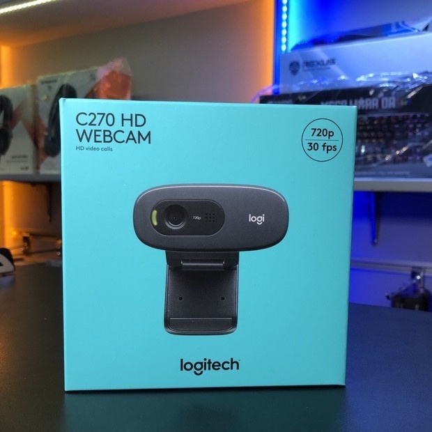 Logitech USB HD Webcam C270 with Microphone | GARANSI Resmi 1TH