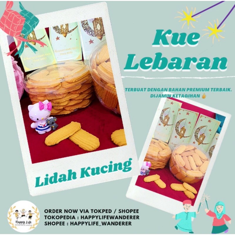 

Kue Lebaran Lidah Kucing toples 500gr + Bubble wrap