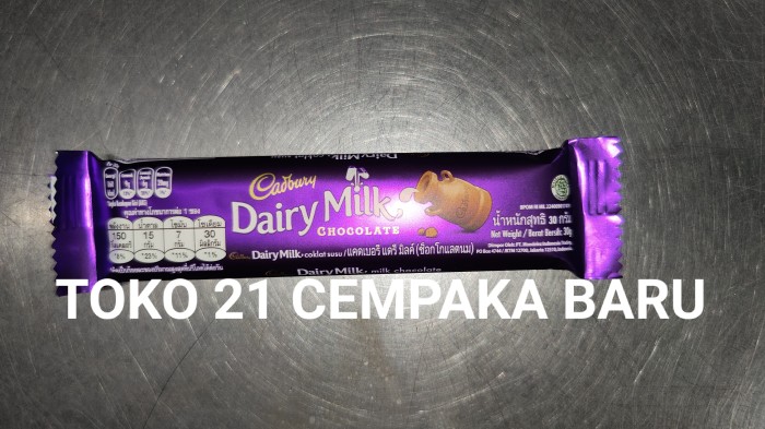 

Cadbury Dairy Milk Rasa Chocolate 30 gram | Coklat Cokelat Cadbury 30g