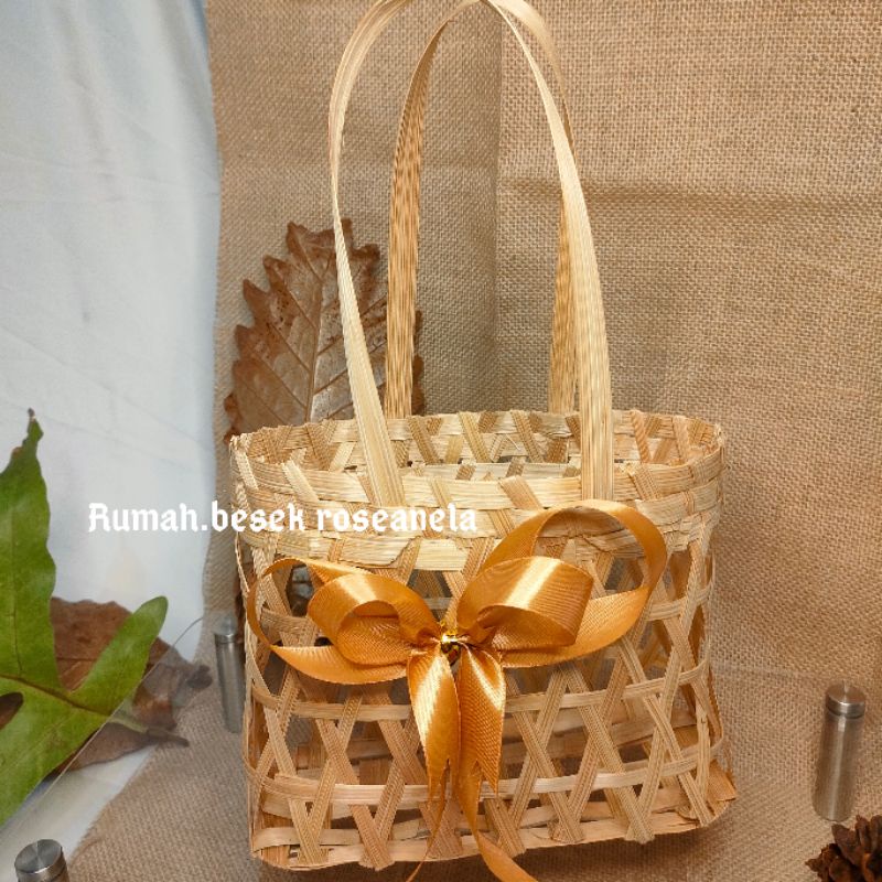 Keranjang Besek Keranjang Buah Bambu Anyaman Bambu Unik Tas Bambu Keranjang Snack