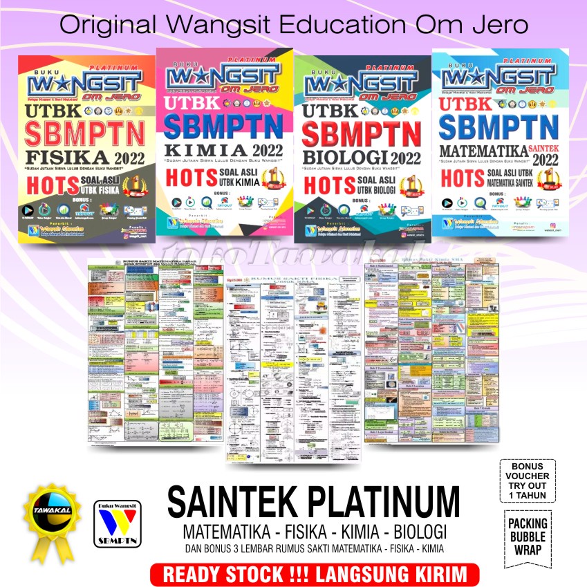Buku SBMPTN 2022 / SAINTEK PLATINUM 2022 / Buku Wangsit Spoiler UTBK 2022