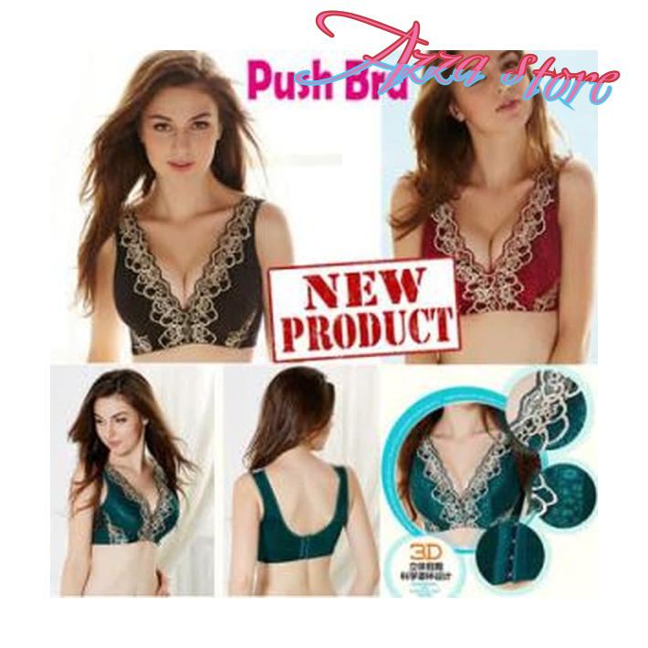 AZ54BH tanpa kawat Kutang wanita BRA JUPE PENEKAN LEMAK lingerie busa tebal pakaian dalam sexy