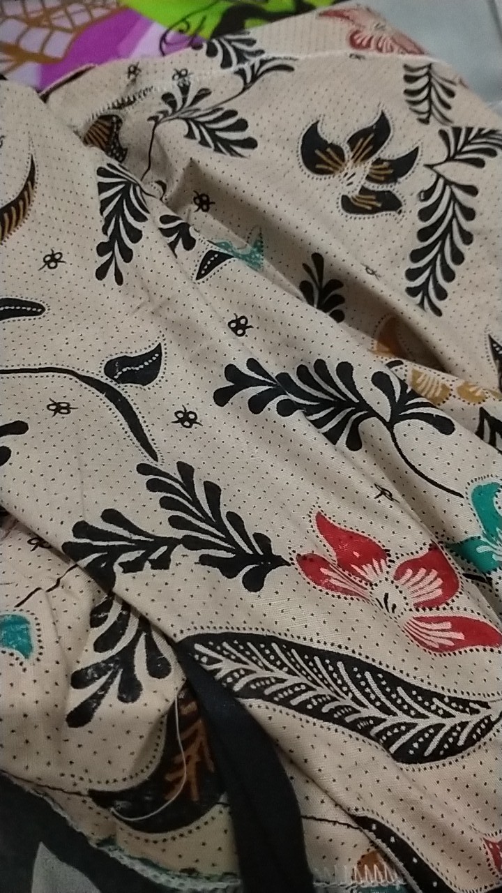 Atasan Batik Wanita Asj Sa Hrb026 Kenongo Kemeja Tosca Pendek