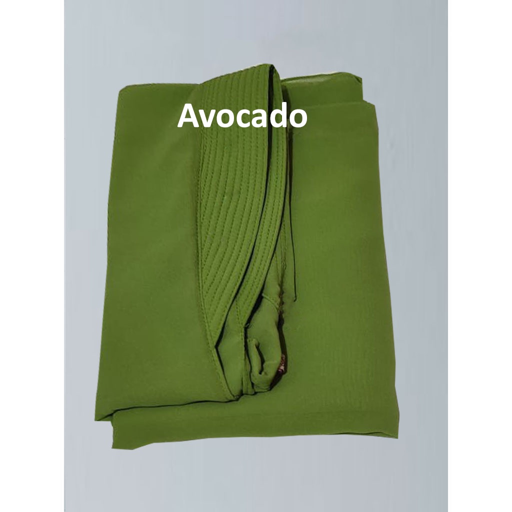 Jilbab Instan 2 Layer Jumbo Nesrin Hijab Syari Kerudung Khimar Terbaru-AVOCADO