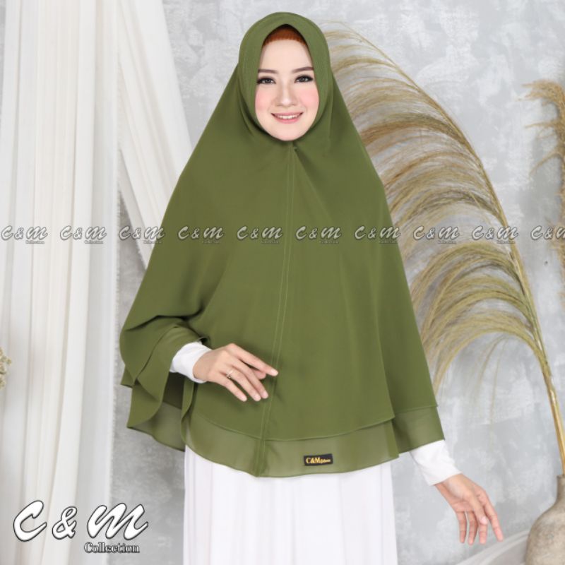 KHIMAR JUMBO 2layer/KHIMAR SYAR'i 2LAYER/KHIMAR CERUTY BABYDOLL