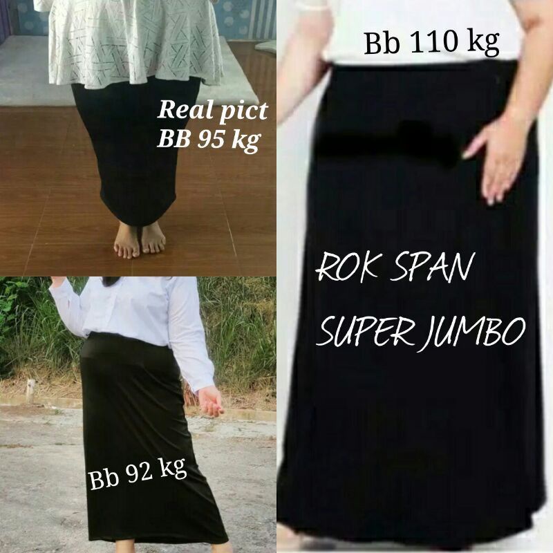 ROK SPAN SCUBA JUMBO PANJANG / ROK KERJA WANITA / ROK SPAN PREMIUM