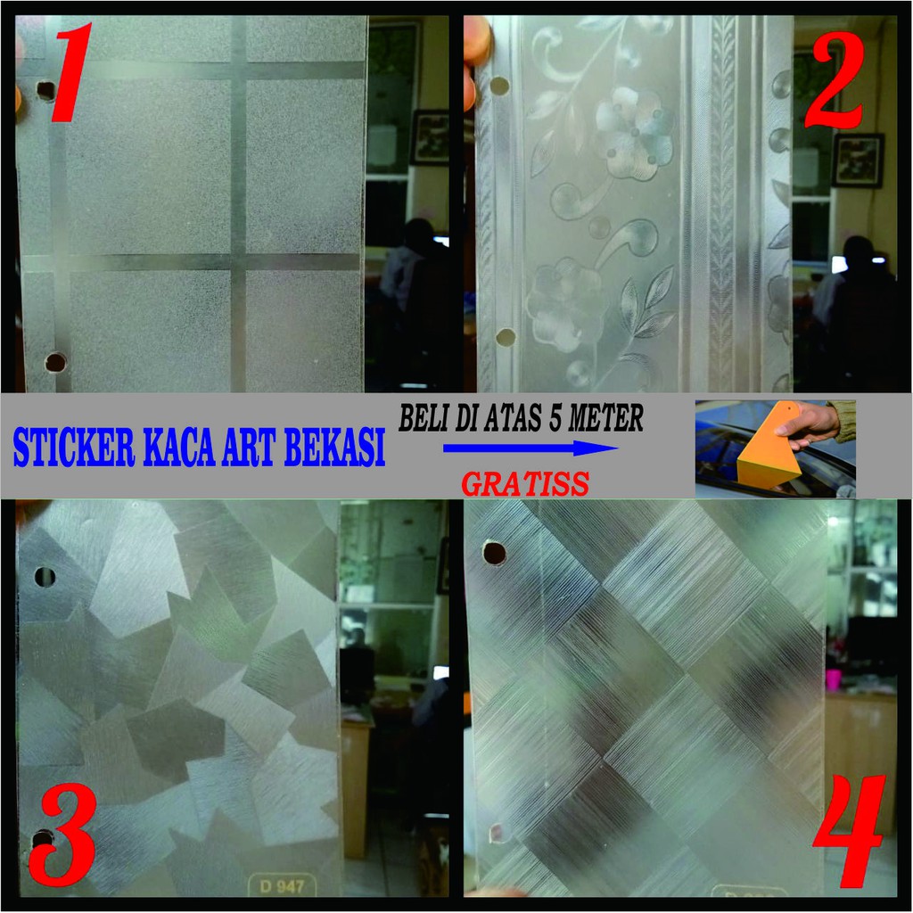 STIKER KACA JENDELA / STICKER KACA JENDELA MURAH / STIKER KACA MOTIF L120 GLITTER