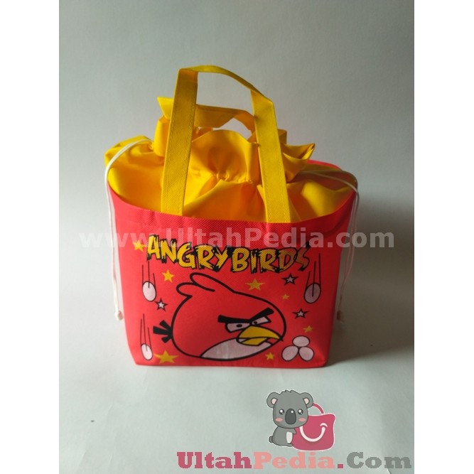

Tas Ulang Tahun | Souvenir Ultah | Tas Anak Model SERUT - ANGRYBIRDS Red