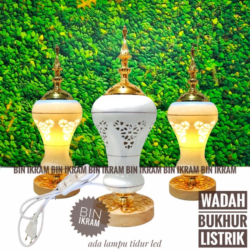 Jual Tempat Bakar Dupa Menyan Elektrik Wadah Buhur Listrik Lampu Led Mabkhara Bukhur Shopee