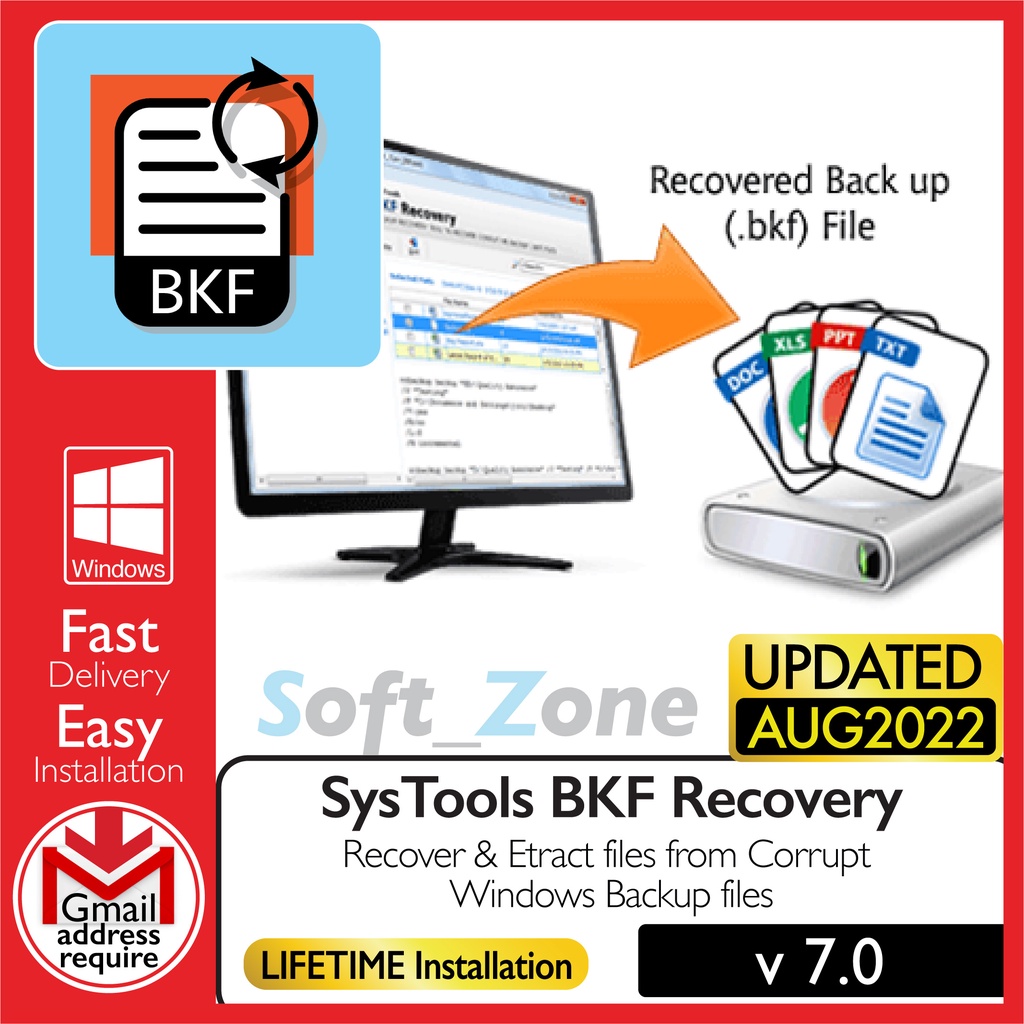 

SysTls BKF Rcvry 7.0 - Rcvr & Etrct fls frm Crrpt Wndws Bckp fls [WINDOWS x64] - Dgtl Dwnld